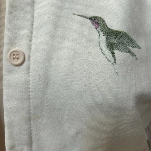 Vintage Artisans Screen Printing & Embroidery Floral Hummingbird Cardigan - Picture 3 of 14